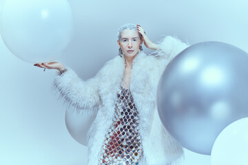 Naklejka premium Crystal Fur Elegance