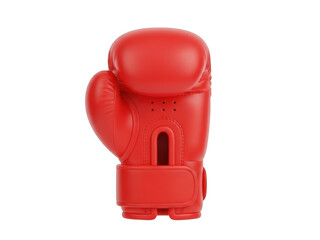 Fototapeta premium Bright red boxing glove with secure wrist strap