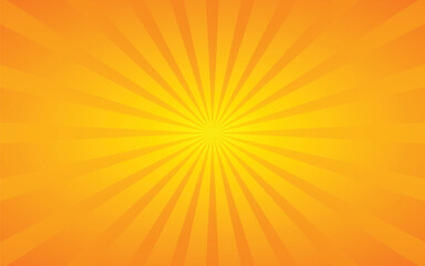 Bright energetic sunburst graphic background &ndash; A vibrant sunburst background with energetic radial rays for seasonal promotions, event banners, and summer sale graphics