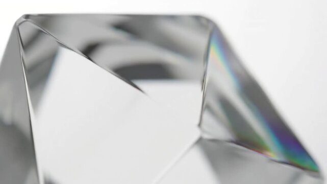 Abstract interplay of light, creating a dreamy thin prism edge on an unseen object Shallow depth of field, emphasizing the colorful chromatic aberration against a soft, blurred background