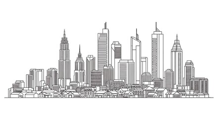 Obraz premium New York City Skyline Illustration