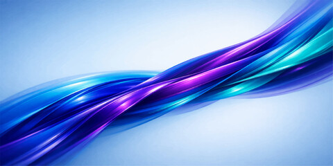 Fototapeta premium A dynamic abstract blue background featuring smooth smoke waves and flowing light curves in a digital art design with a motion pattern of violet lines and colorful vector shapes for a sleek wallpaper