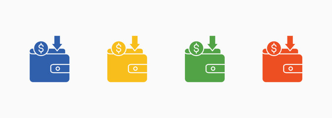 Spending Limit Icon Set Color Multiple Style Collection Element For Design