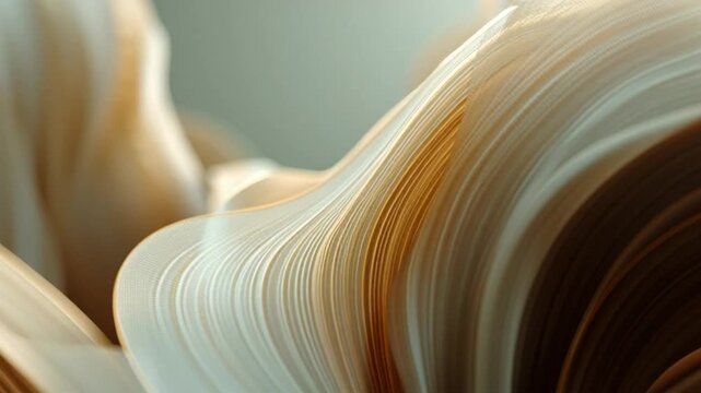 Abstract flowing beige brown waves layered texture background
