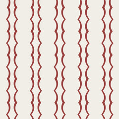 Seamless abstract red and white wavy pattern background