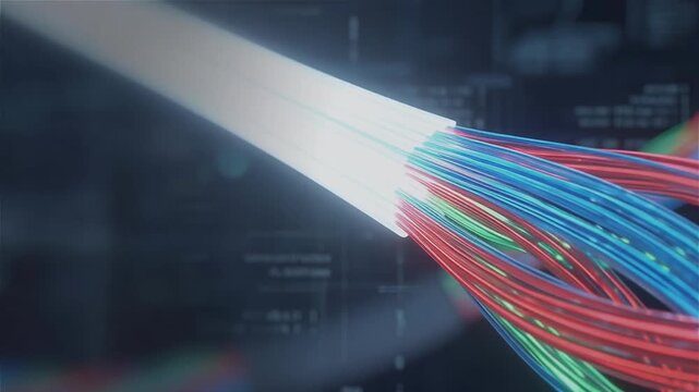 Agentic ai multi agent collaboration data network cable connection flow digital cable concept glowing data stream agentic network background fiber