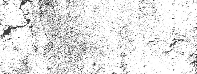 Obraz premium Abstract vector grunge distressed texture overlay Rough black grain background with cracks and speckles