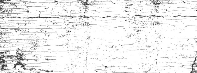 Distressed Cracked Wood Grain Texture Vector Grunge Overlay Background Black and White Vintage Effect