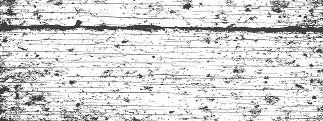 Obraz premium Distressed Wood Planks Grunge Texture Overlay Black and White Vector Background