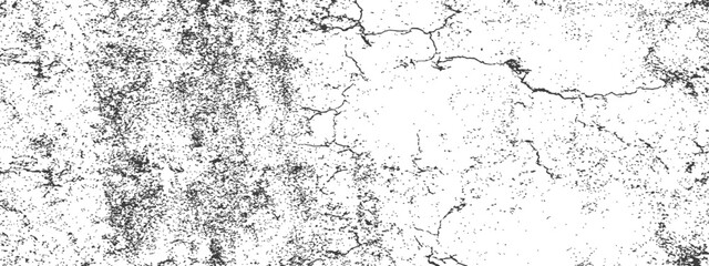 Fototapeta premium Distressed vector grunge texture overlay with concrete cracks and speckled noise effect