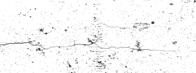 Obraz premium Abstract Black and White Grunge Vector Texture with Crack Distressed Overlay Background Element