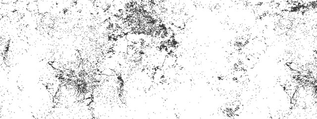 Black and white grunge dust overlay texture vector Distressed seamless background pattern with grit scratches and vintage effect