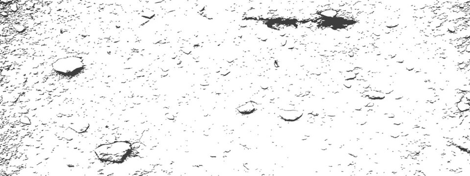 Grunge Vector Texture of Dirt Ground and Stone Debris High Contrast Distressed Overlay Abstract Pattern Background