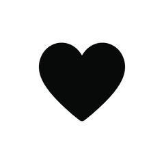 Black Heart Icon Silhouette Vector Illustration