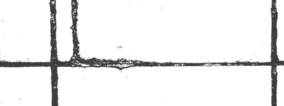 Grungy distressed cross line corner texture overlay vector graphic background element