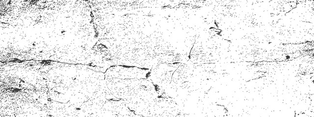 Grunge distressed vector texture overlay with cracks and scratches Aged black and white abstract background effect for graphic design