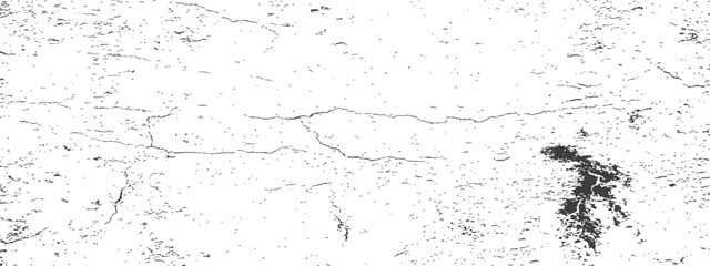 Black and white grunge texture vector overlay Cracked concrete distressed surface background