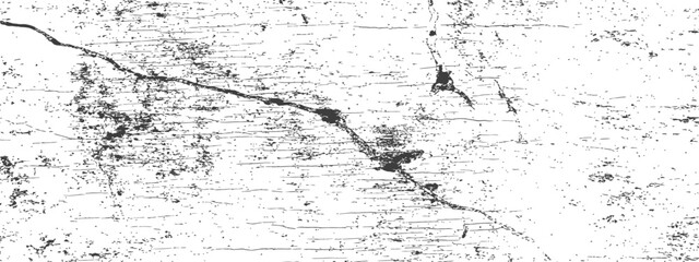 Obraz premium Highly Distressed Black and White Vector Texture Overlay Rough Grungy Background with Cracks Scratches and Worn Surface Effect