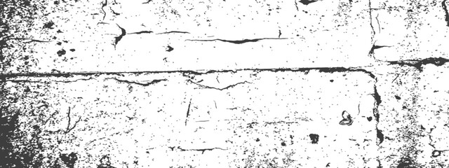 Obraz premium Abstract Grunge Distressed Texture Vector Overlay Black and White Concrete Wall Surface with Cracks Scratches and Rough Dirty Effect