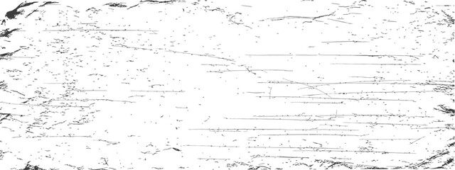 Obraz premium Distressed Horizontal Scratched Grunge Texture Vector Overlay Black and White Monochrome Background Graphic Resource