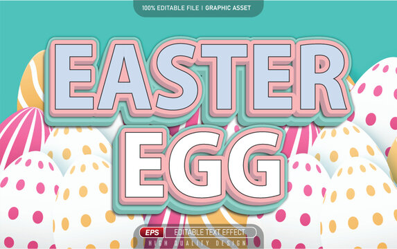 Happy Easter day text effect