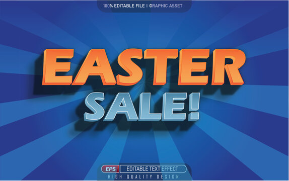 Happy Easter day text effect