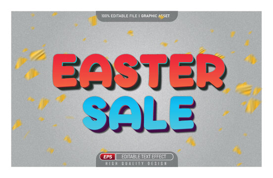 Happy Easter day text effect