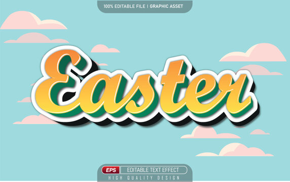 Happy Easter day text effect