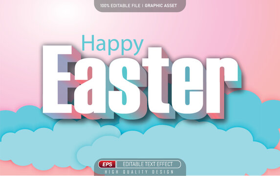 Happy Easter day text effect