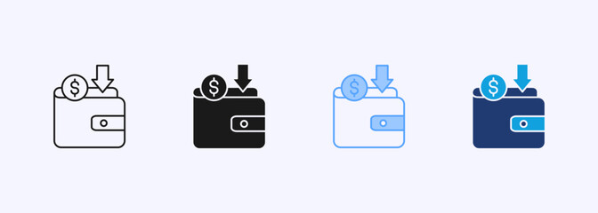Spending Limit Icon Set Multistyle Various Collection Element For Design