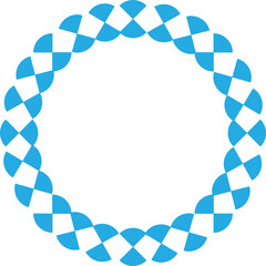 Fototapeta premium vector illustration design of blue geometric checkered pattern ring 