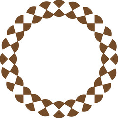 Fototapeta premium vector illustration design of brown geometric checkered pattern ring 