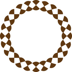 Fototapeta premium vector illustration design of brown geometric checkered pattern ring 