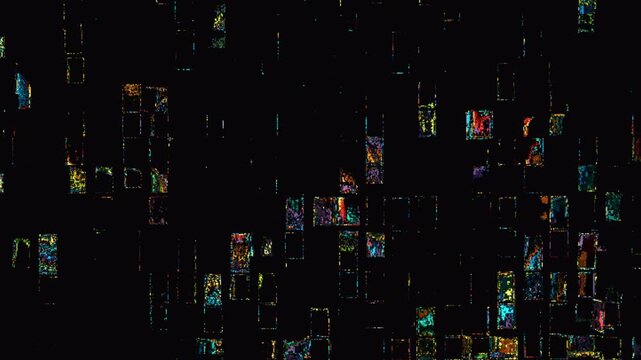 Abstract Modular Light Panels with Shifting Patterns &ndash; Futuristic Motion Background