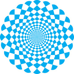 abstract vector illustration design of blue geometric checkered pattern