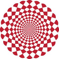 abstract vector illustration design of red geometric checkered pattern