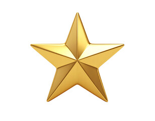 Obraz premium A gleaming, five-pointed gold star with subtle shading and highlights