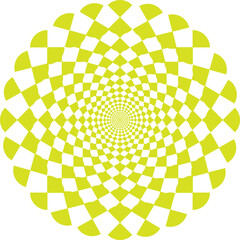 abstract vector illustration design of yellow geometric checkered pattern