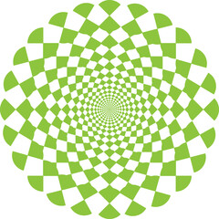 abstract vector illustration design of green geometric checkered pattern