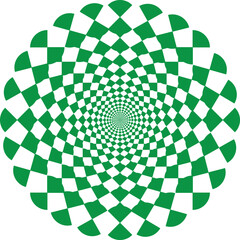 abstract vector illustration design of green geometric checkered pattern