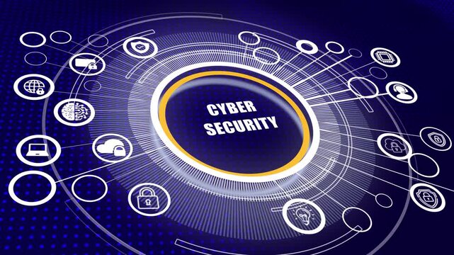 Cyber security data protection business technology privacy concept futuristic digital background.