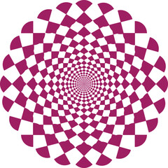abstract vector illustration design of pink geometric checkered pattern