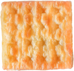 Top View Cut Out of Fried Fermented Cassava Sandwich Crackers