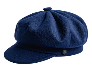  Navy Blue Beret Hat Three Quarter View Isolated PNG