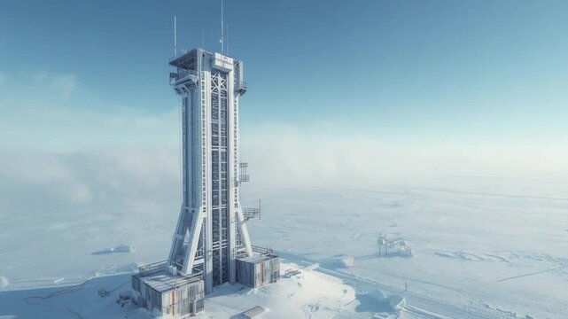 Tall Polar Research Tower Under Extreme Cold Watch
