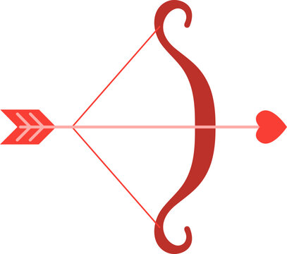 Cupid's bow and arrow illustration