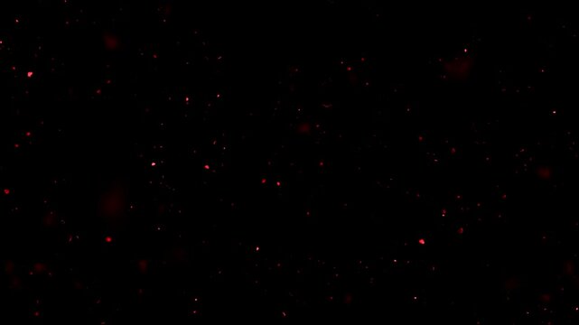 ゆっくりと流れる赤い塵のエフェクト動画。ゲームや映像作品の演出に適した2DFXの4Kのパーティクルアニメーション