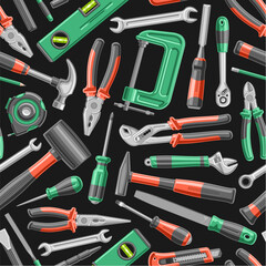 Vector Home Renovation Tools seamless pattern