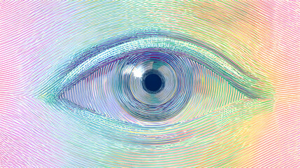 Abstract colorful eye background
