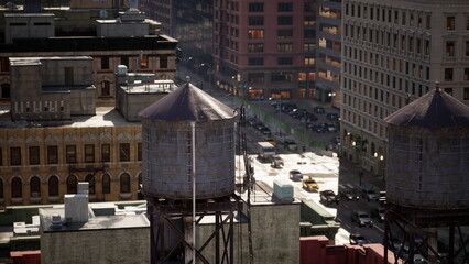 Fototapeta premium A Bird's Eye View of the Urban Jungle
